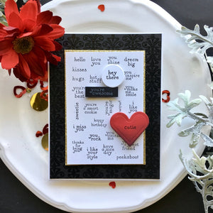 Hero Greetings Mini Messages Clear Stamp Set