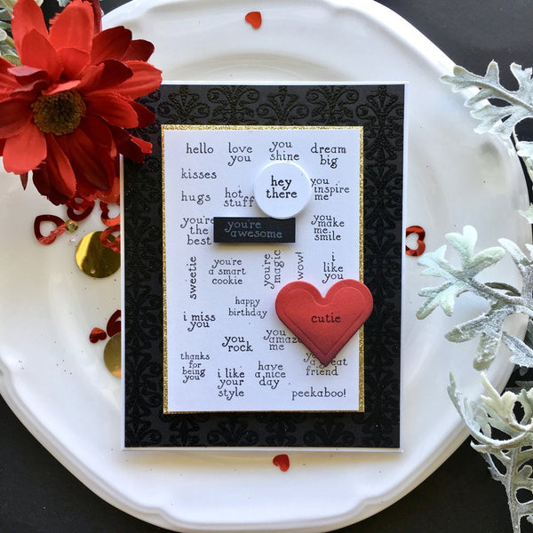 Hero Greetings Mini Messages Clear Stamp Set