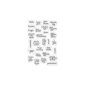 Hero Greetings Mini Messages Clear Stamp Set