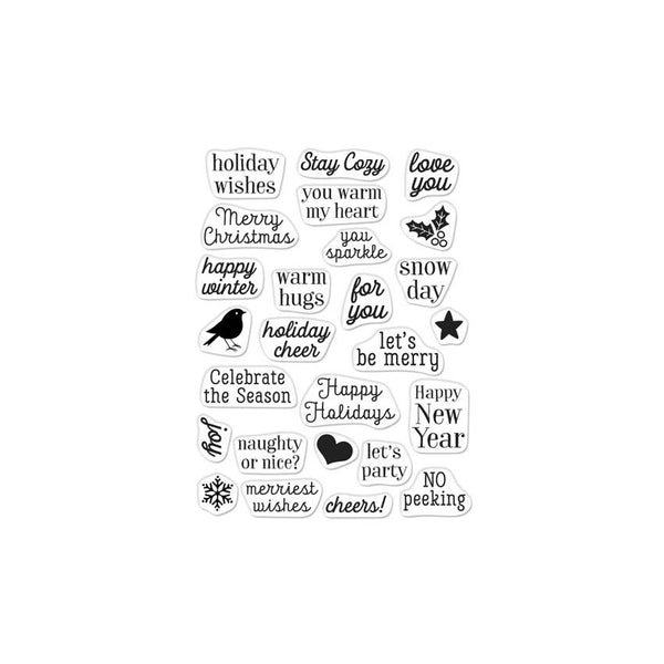 Hero Greetings Christmas Messages Clear Stamp Set