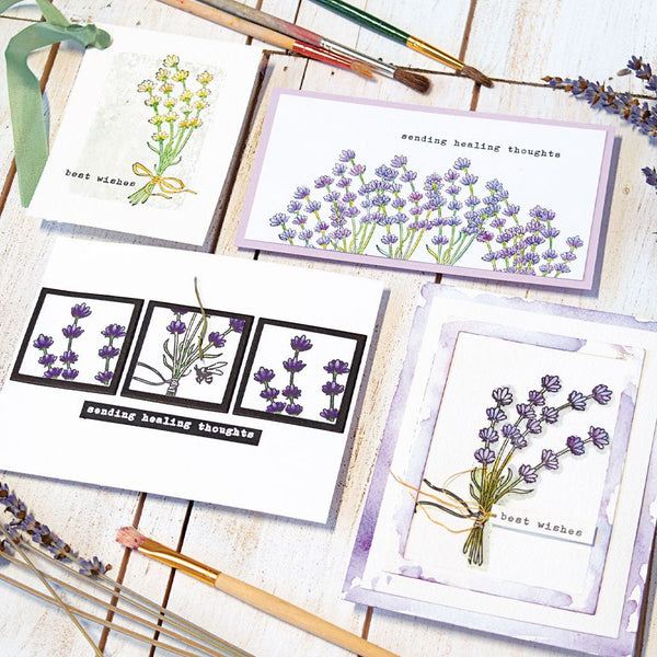 Hero Florals Lavender Bunch Clear Stamp Set