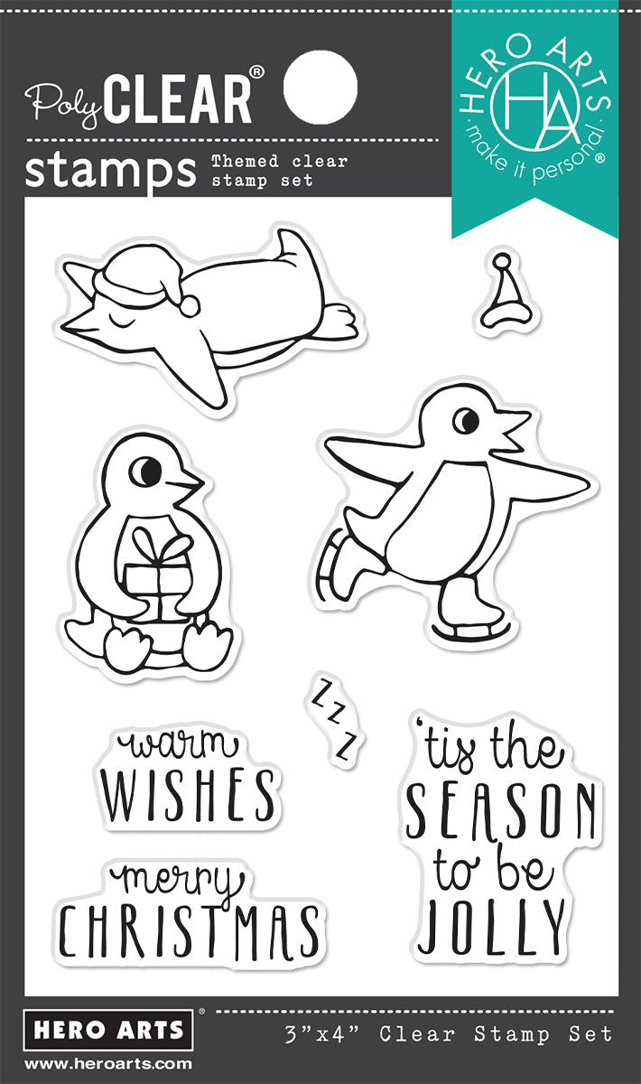 CM532 Warm Wishes Penguins - Hero Arts