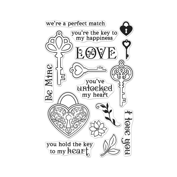 Key to My Heart Clear Stamp Set