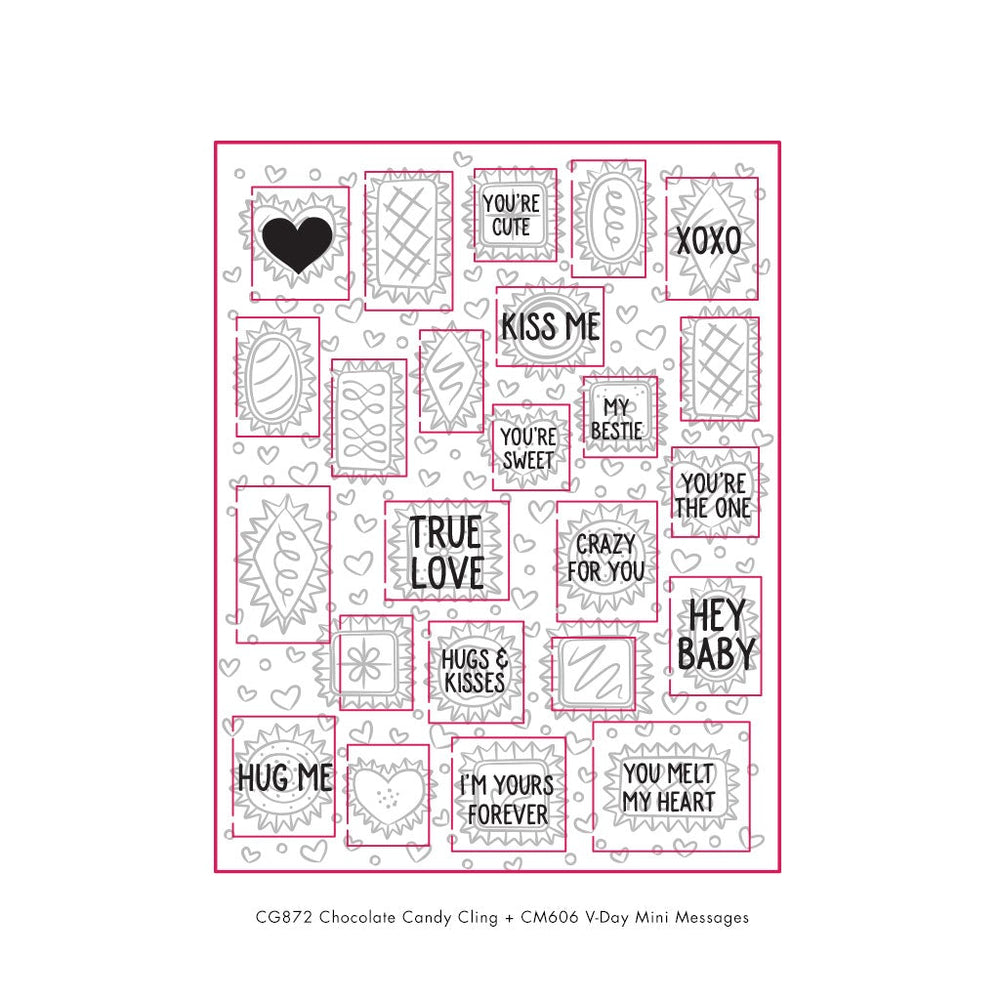 V-Day Mini Messages Clear Stamp Set