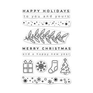 Holiday Borders and Icons Clear Stamp Set