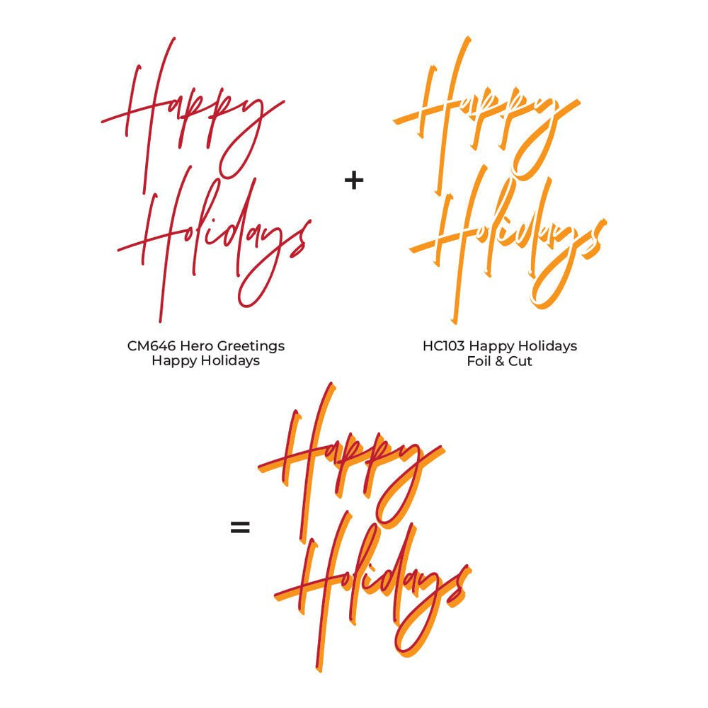 Hero Greetings Happy Holidays Clear Stamp Set