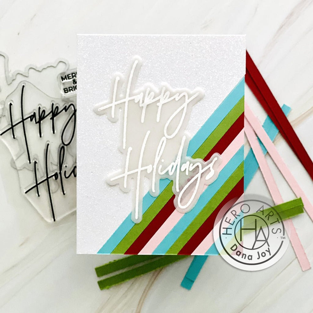 Hero Greetings Happy Holidays Clear Stamp Set
