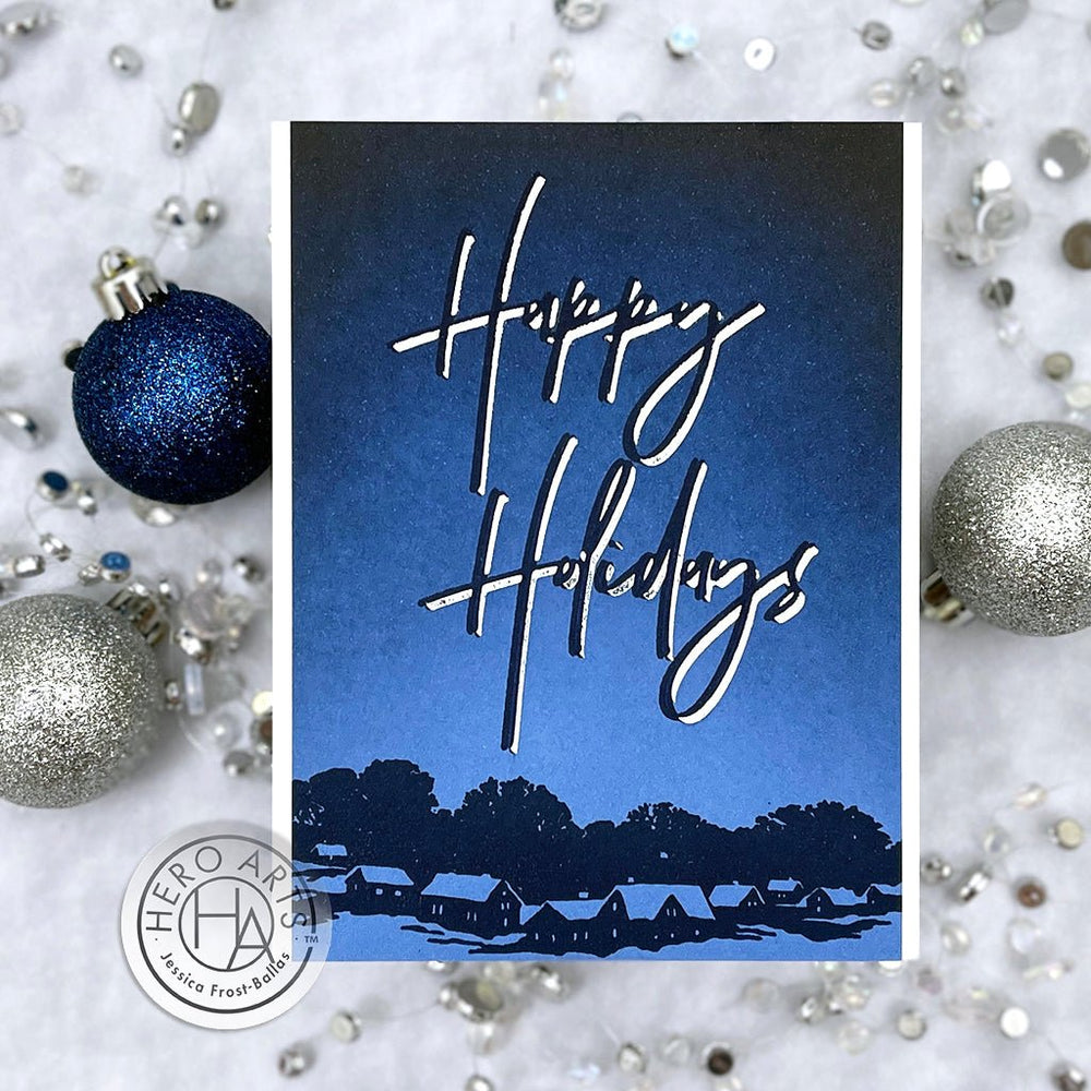 Hero Greetings Happy Holidays Clear Stamp Set