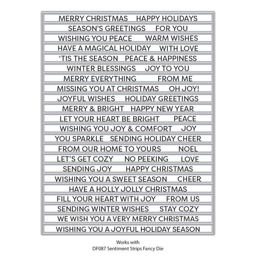 CM721 Christmas Sentiment Strips - Hero Arts