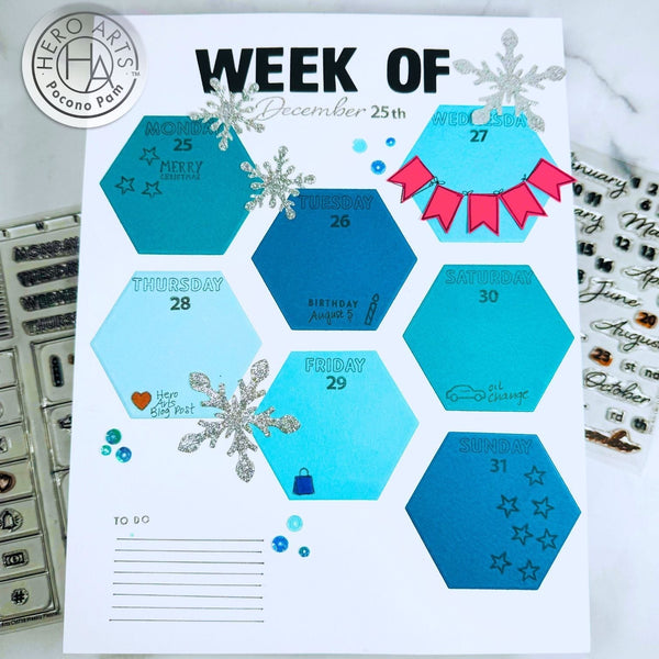 Weekly Planner Clear Stamp Set