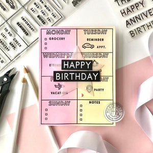 Weekly Planner Clear Stamp Set