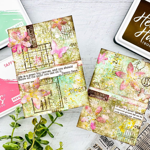 Vintage Map and Ledger Clear Stamp Set