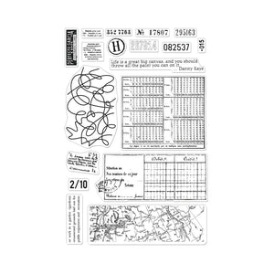 Vintage Map and Ledger Clear Stamp Set