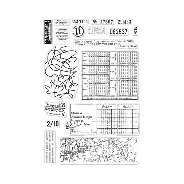 Vintage Map and Ledger Clear Stamp Set – Hero Arts