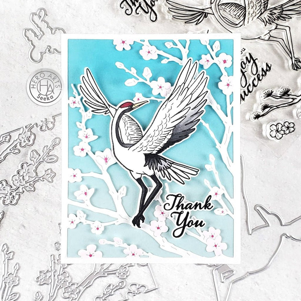 Crane Wishes Clear Stamp Set