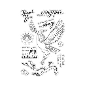 Crane Wishes Clear Stamp Set