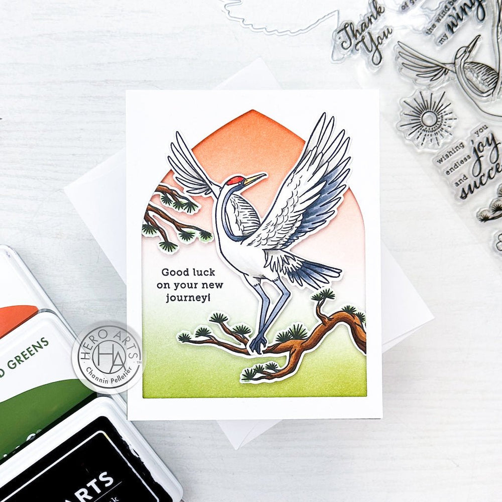Crane Wishes Clear Stamp Set