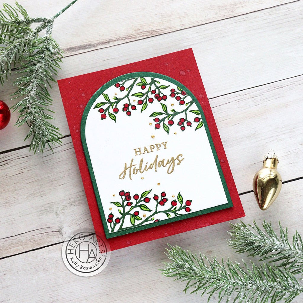 Color Layering Holly Branch Clear Stamp Set