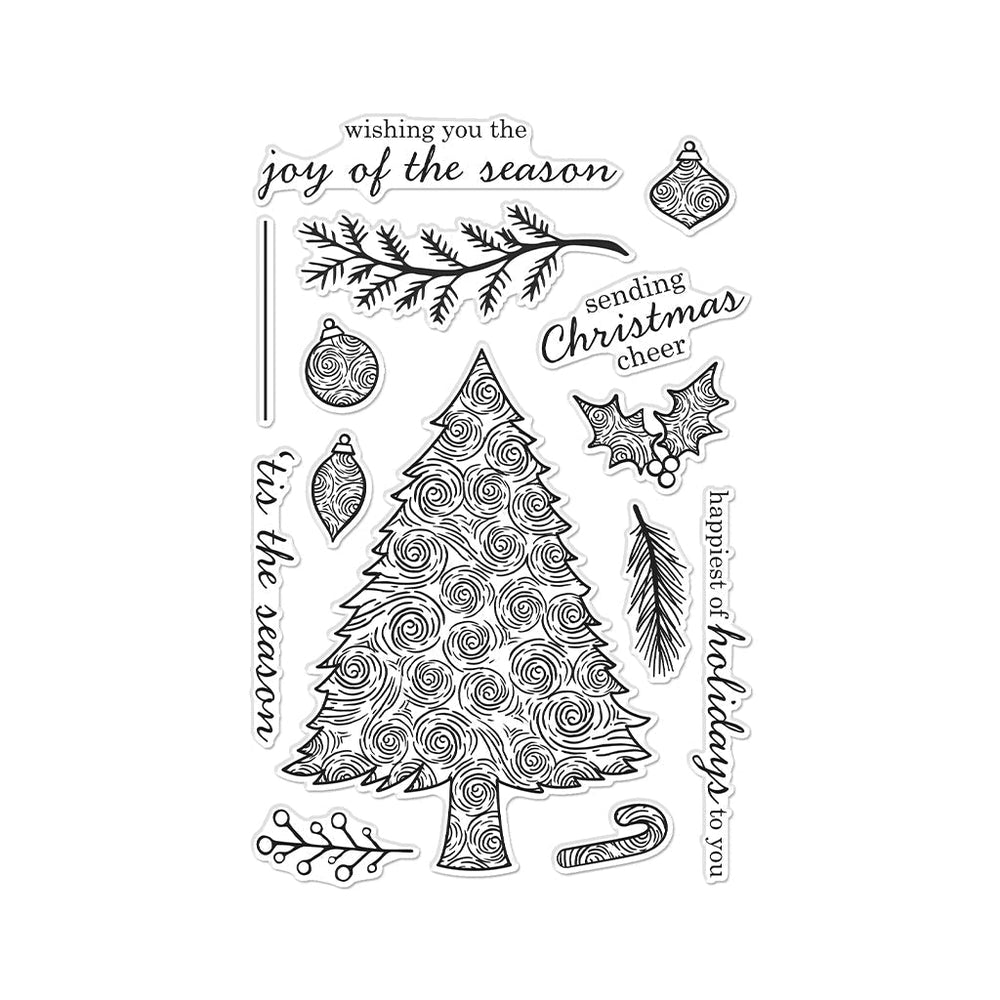 Swirly Christmas Tree Clear Stamp Set