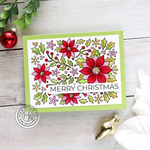 Poinsettia Pattern Clear Stamp Set