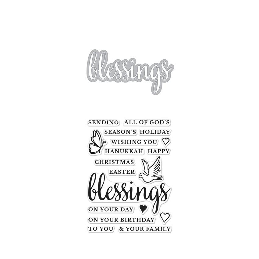 DC212 Blessings Stamp & Cut - Hero Arts