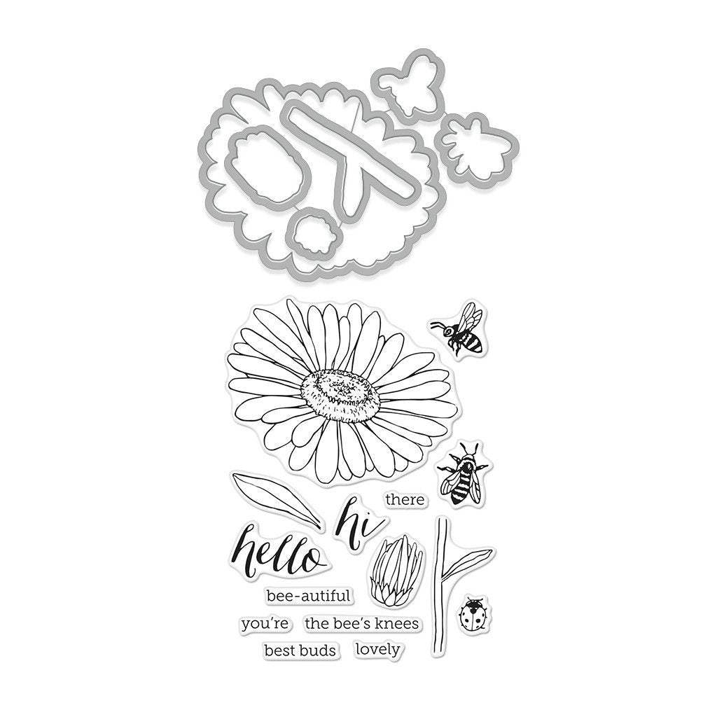 DC219 Daisy and Bugs Stamp & Cut - Hero Arts