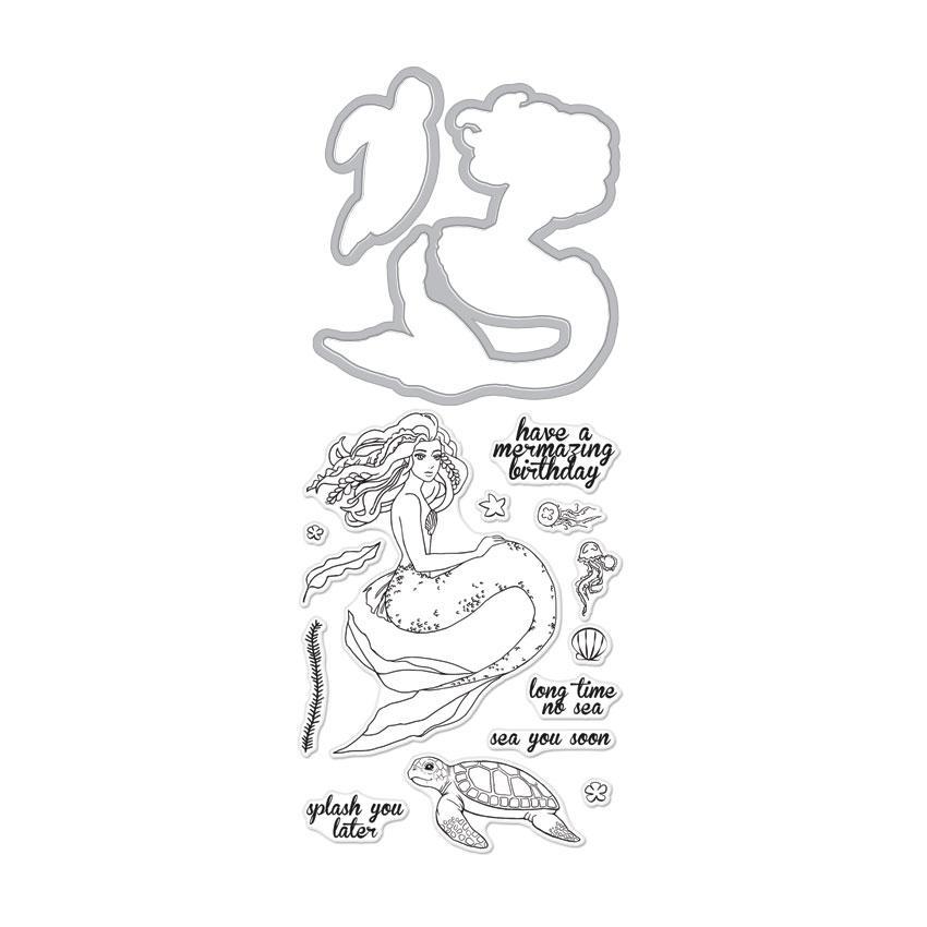 DC226 Mermaid Stamp & Cut - Hero Arts