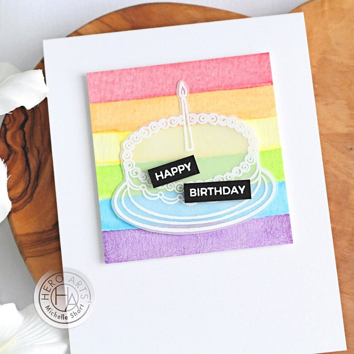 DC260 Birthday Cake Stamp & Cut - Hero Arts