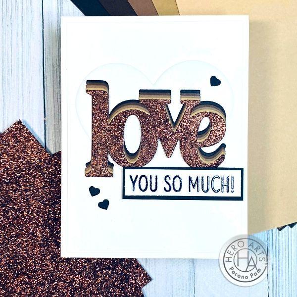 DC281 Love You Stamp & Cut XL - Hero Arts