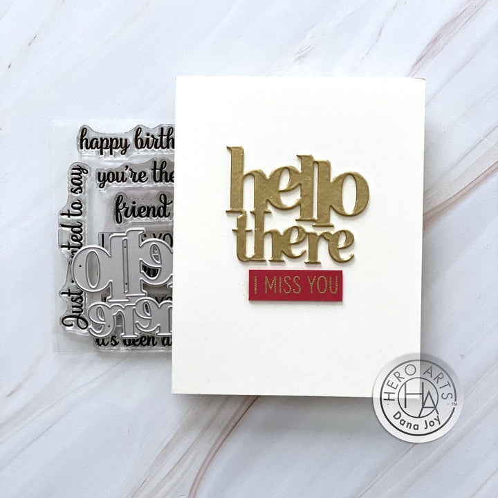 DC284 Hello There Stamp & Cut - Hero Arts