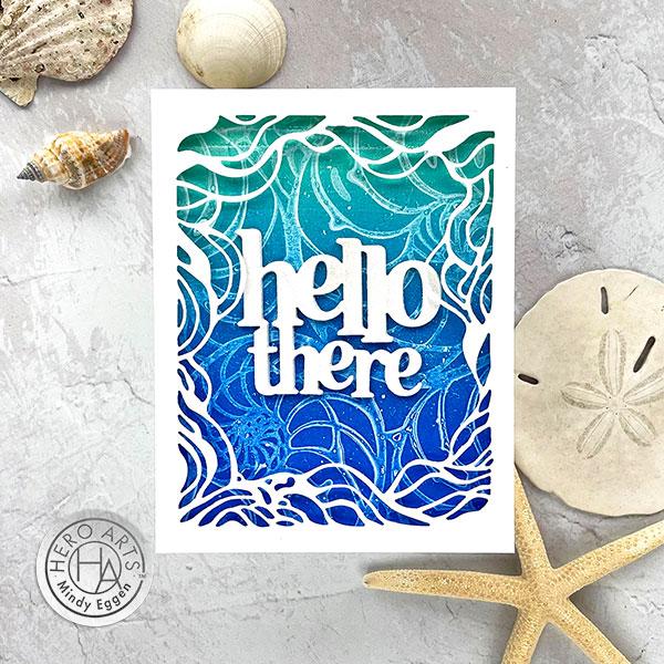 DC284 Hello There Stamp & Cut - Hero Arts