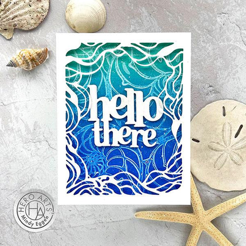 DC284 Hello There Stamp & Cut - Hero Arts