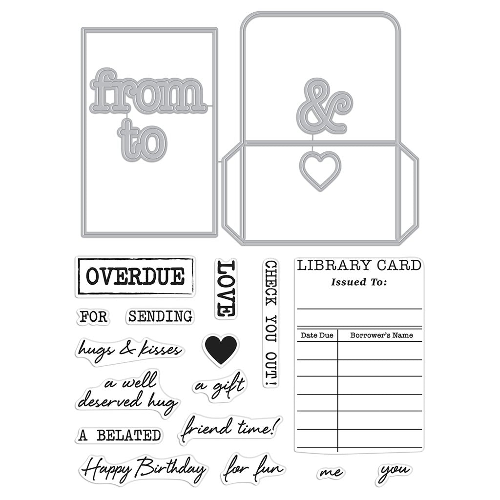 DC285 Library Card Stamp & Cut XL - Hero Arts