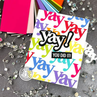 DC297 Congrats & Yay Stamp & Cut XL - Hero Arts