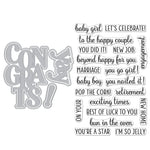 DC297 Congrats & Yay Stamp & Cut XL - Hero Arts