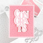 DC297 Congrats & Yay Stamp & Cut XL - Hero Arts