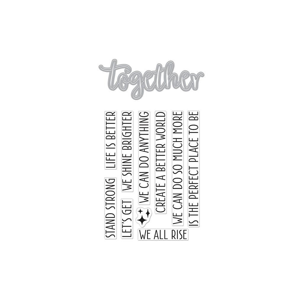 DC303 Together Stamp & Cut - Hero Arts