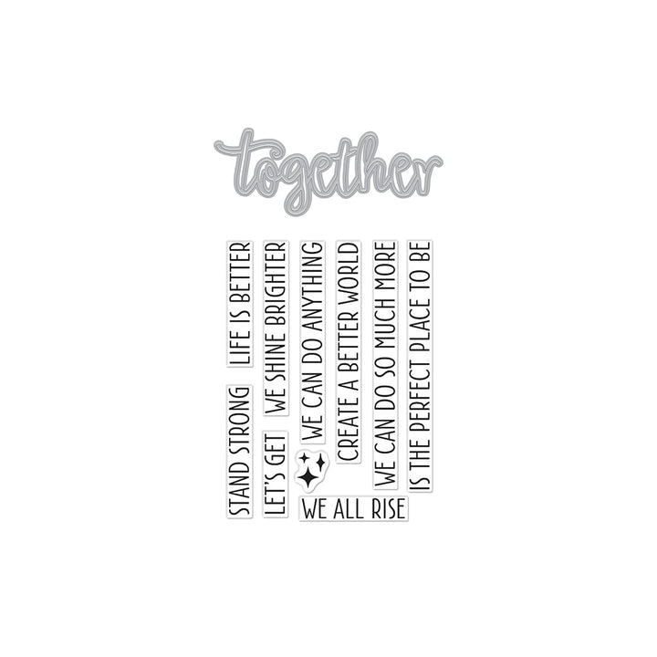 DC303 Together Stamp & Cut - Hero Arts