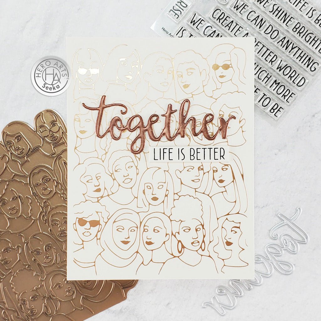 DC303 Together Stamp & Cut - Hero Arts