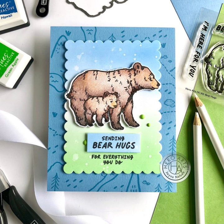 DC305 Bear Hugs Stamp & Cut - Hero Arts