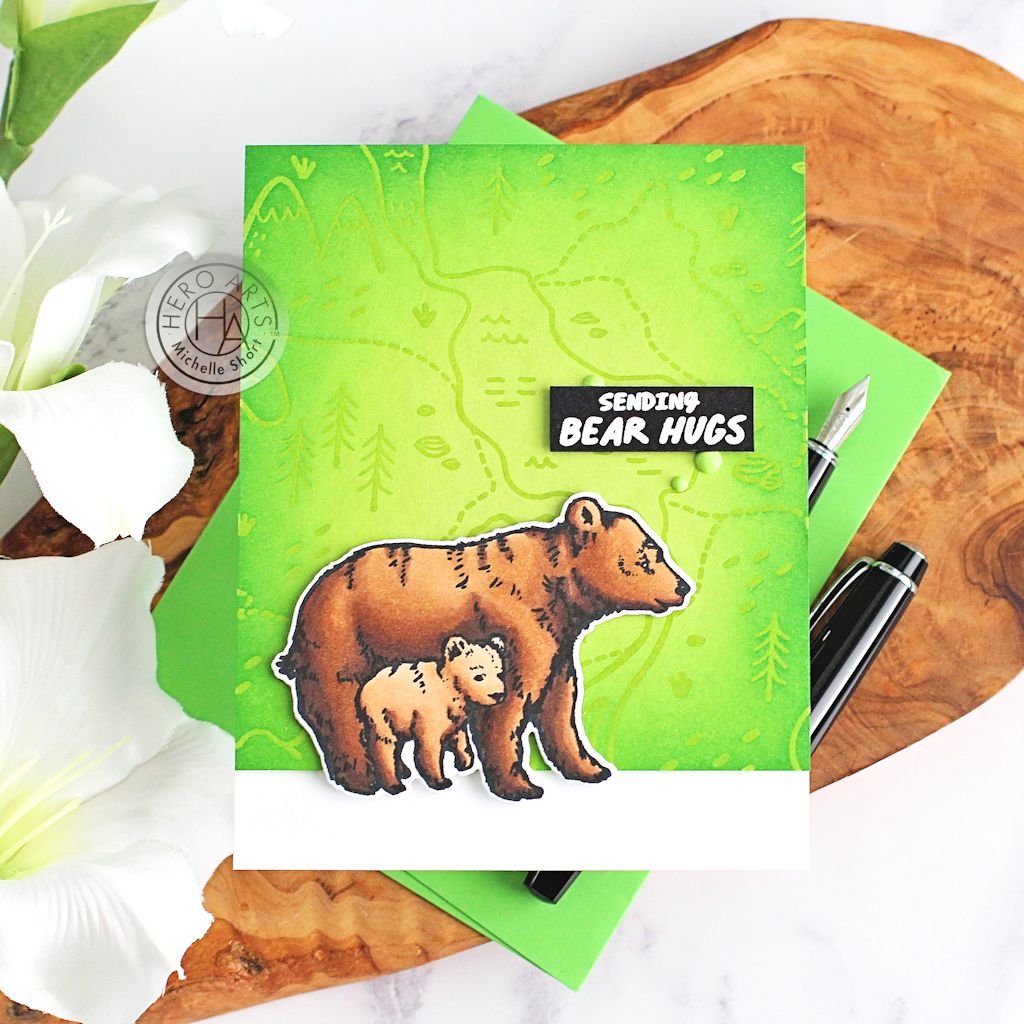 DC305 Bear Hugs Stamp & Cut - Hero Arts