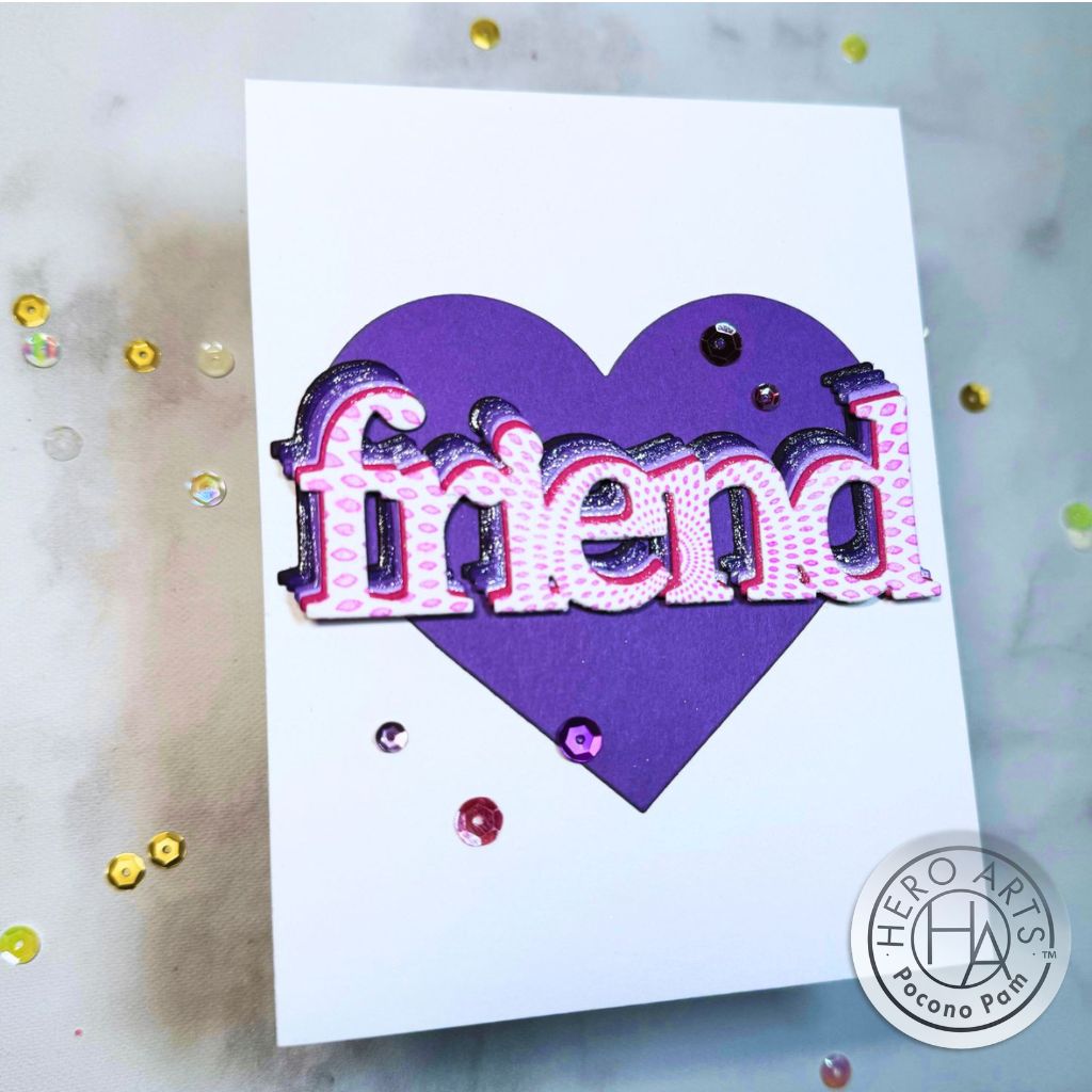 DC307 Smile Friend Stamp & Cut XL - Hero Arts