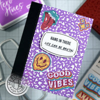 DC308 HA + RT Composition Notebook Messages Stamp & Cut XL - Hero Arts