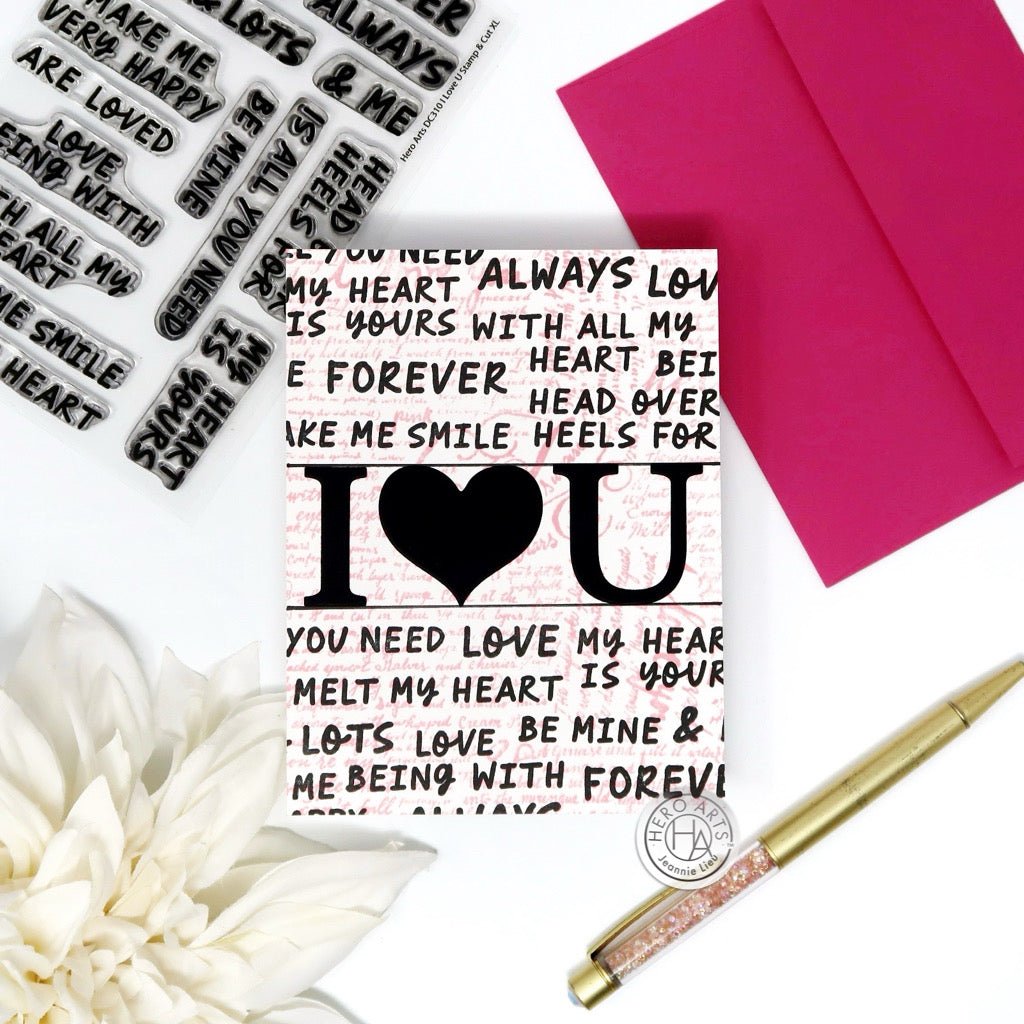 DC310 I Love U Stamp & Cut XL - Hero Arts