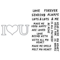 DC310 I Love U Stamp & Cut XL - Hero Arts