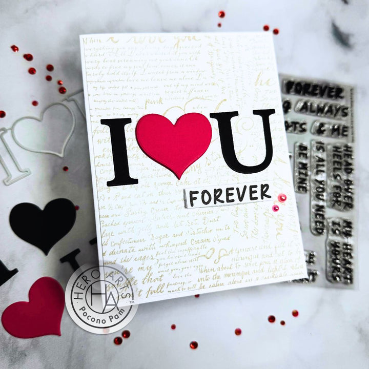 DC310 I Love U Stamp & Cut XL - Hero Arts