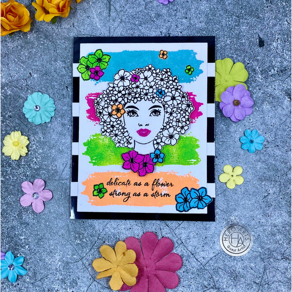 Color Layering Flower Power Clear Stamp set