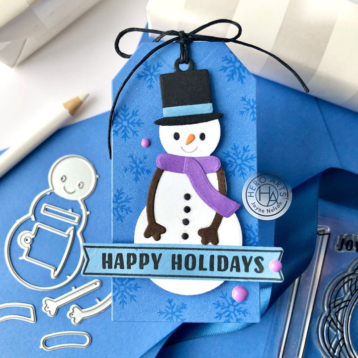 DF097 Snowman Gift Tag Fancy Dies (B) - Hero Arts