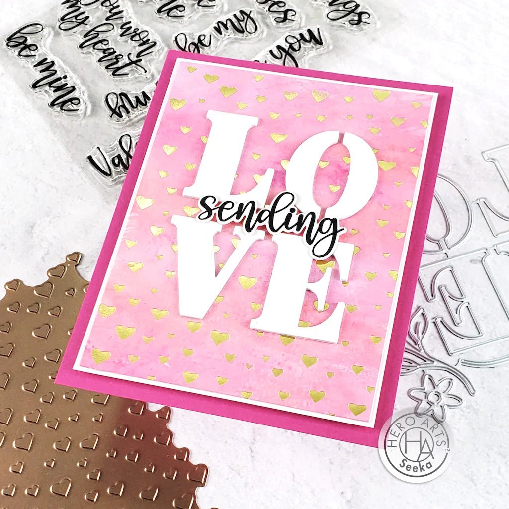 DF114 Love and Florals Fancy Dies (D) - Hero Arts