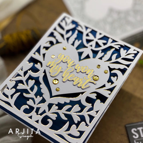 DF116 Heart Flourish Cover Plate (F) - Hero Arts